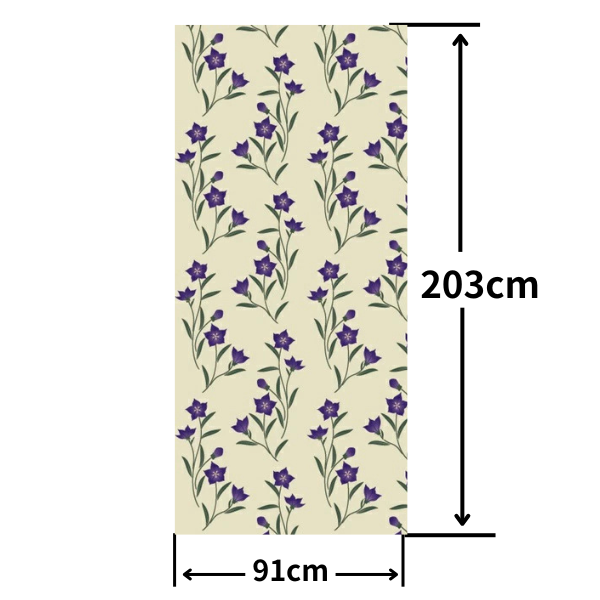 Stylish Fusuma Paper Orihime Bellflower pattern Torinoko Washi Modern Size