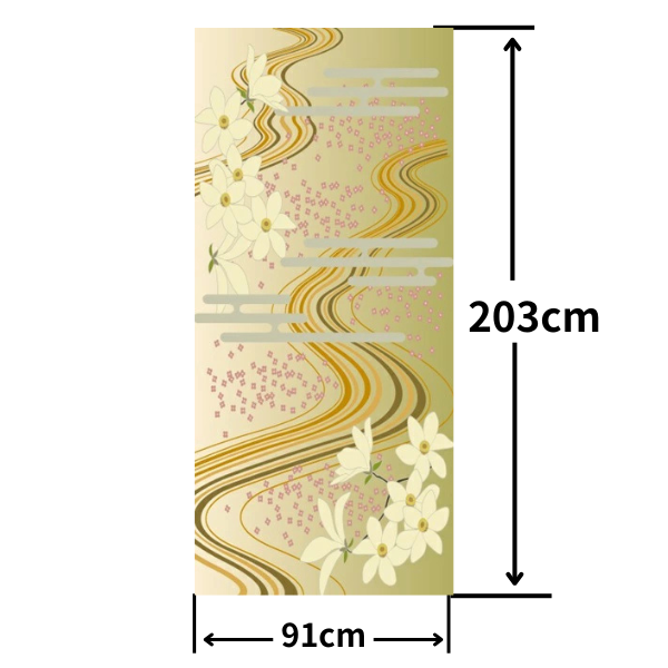 Stylish Fusuma Paper Orihime flowing water flower pattern Torinoko Washi Modern Size