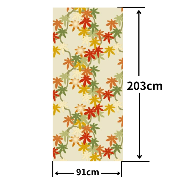 Stylish Fusuma Paper Orihime patterned all over Maple branchTorinoko Washi Modern Size