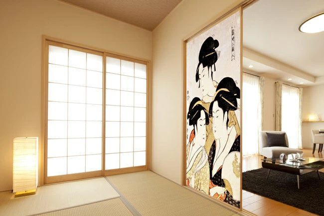 Stylish Fusuma Paper UKIYOE (Edo period in JAPAN) Torinoko Washi Modern Image