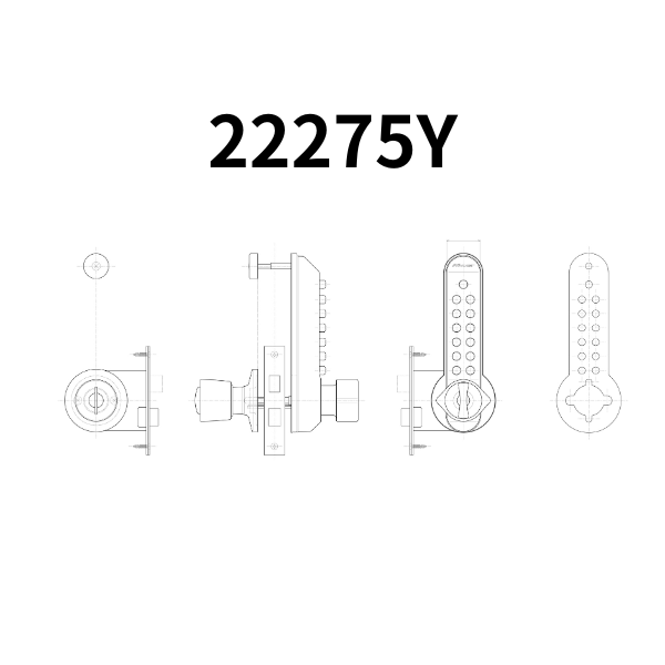 KEYLEX 500 series 22275 Y,X Replacement Lock for Stile Doors