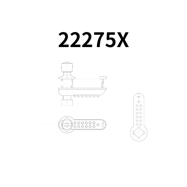 KEYLEX 500 series 22275 Y,X Replacement Lock for Stile Doors