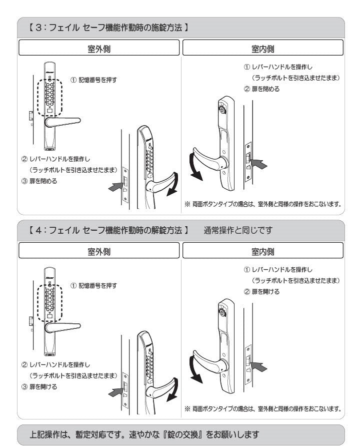 KEYLEX 3100 series K323CMH Indicator lock If the door won't close...(2)