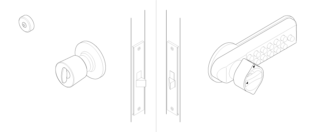 KEYLEX 500 series 22275X Replacement Lock for Stile Doors 