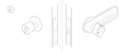 KEYLEX 500 series 22275X Replacement Lock for Stile Doors 