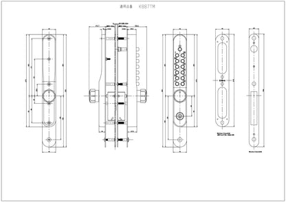 KEYLEX 800series K828TM Autlock Sliding Door specification drawing