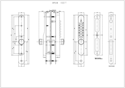 KEYLEX 800series K828T Autlock Sliding Door specification drawing