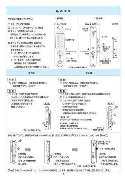 KEYLEX 800series K828T K828Tm Surface-Mounted / Sliding Door handling instructions 2