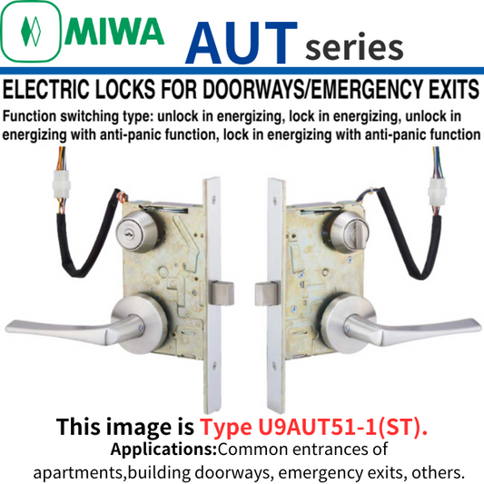 MIWA MIWALOCK AUT series ELECTRIC LOCKS FOR DOORWAYS /  EMERGENCY EXITS