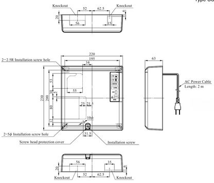 MIWA MIWALOCK BAN-DS1 WIRE ELECTIRIC LOCK CONTROL BOX Usage of electric locks with the BAN-DS1 series Exterior view