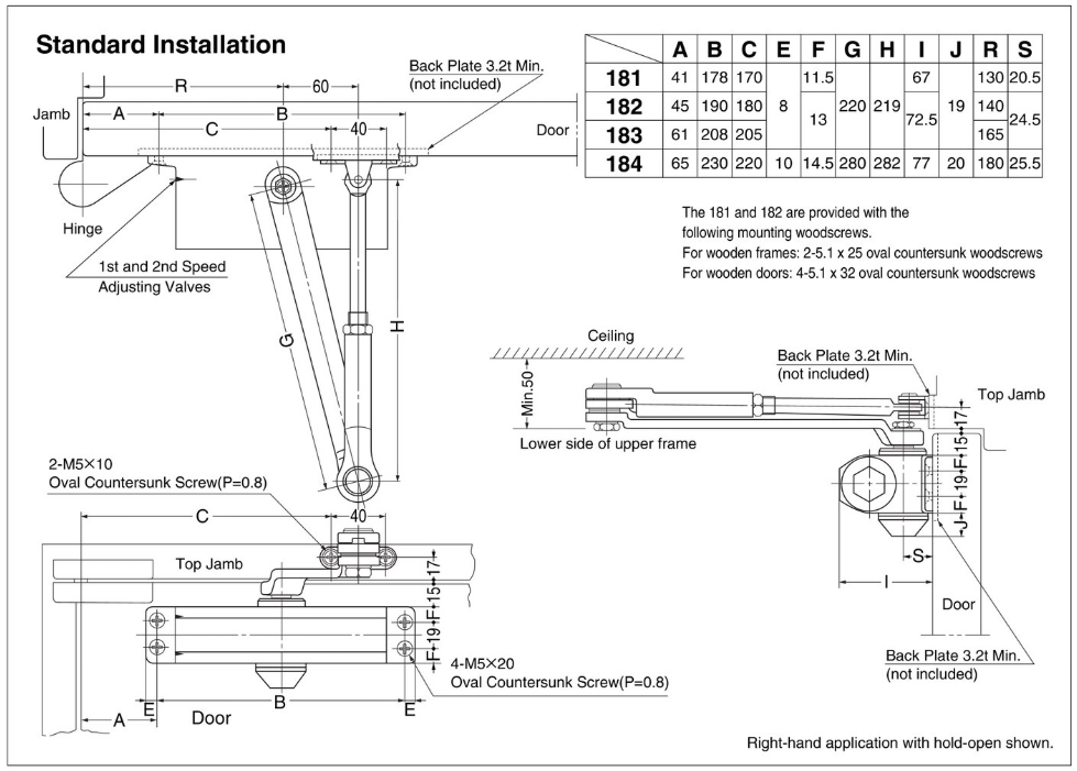 NEWSTAR_80series_standard Installation size 181-184