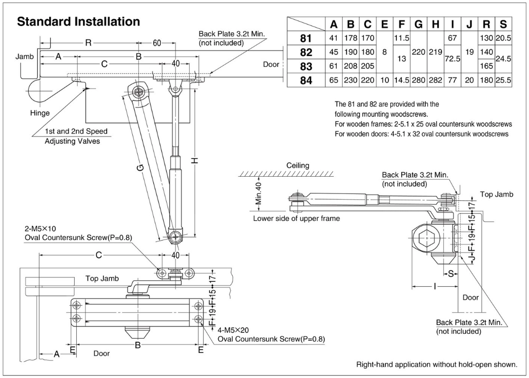 NEWSTAR_80series_standard Installation size 81-84
