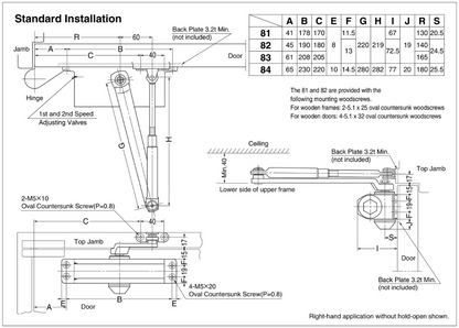NEWSTAR_80series_standard Installation size 81-84