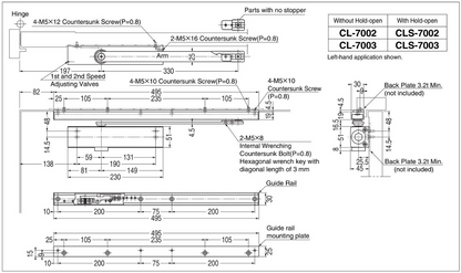 NEWSTAR Track rail type 7000series size