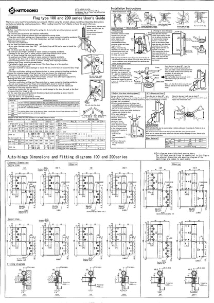 NITTO KOHKI 100series Included documents: Instruction manual English
