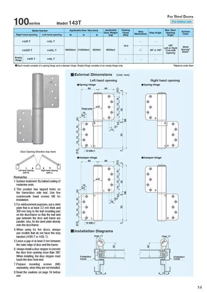 NITTO KOHKI 100series model 143T type catalog