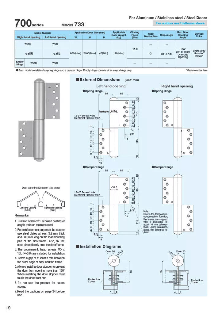 NITTO KOHKI 700series 733Type catalog