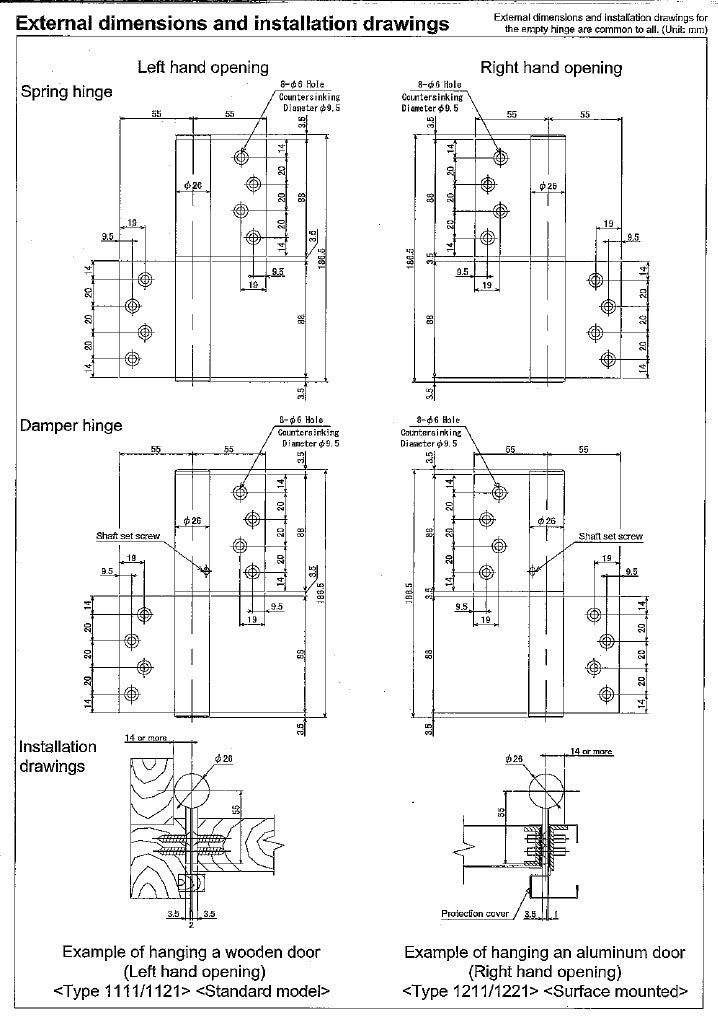 NITTO KOHKI (DENSEI) Auto-Hinge Flag Type 1000series Model 1200 Instruction Manual 4