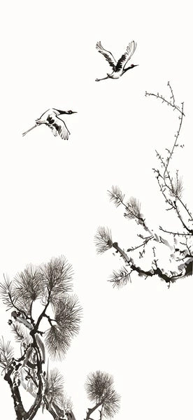 Stylish Fusuma Paper Japanese Ink painting Torinoko Washi Modern