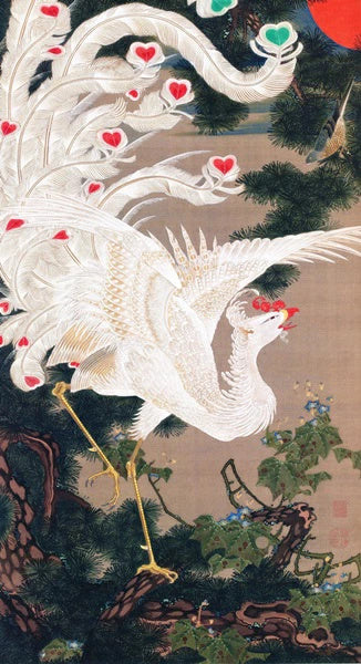 Stylish Fusuma Paper Japanese Ito Jakuchu design fusuma paper 4 Torinoko Washi Modern
