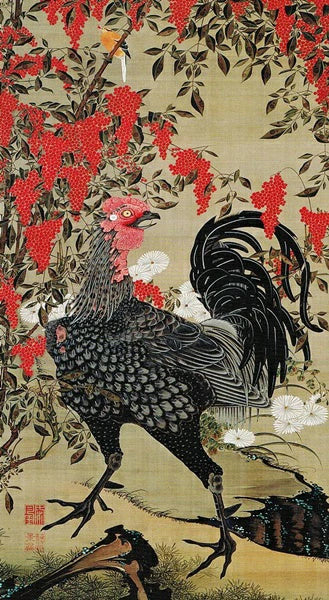 Stylish Fusuma Paper Japanese Ito Jakuchu design fusuma paper 5 Torinoko Washi Modern 