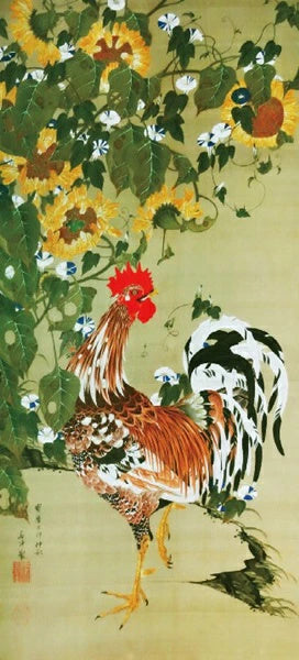 Stylish Fusuma Paper Japanese Ito Jakuchu design fusuma paper 9 Torinoko Washi Modern