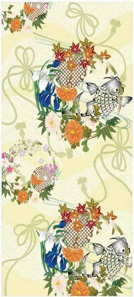Stylish Fusuma Paper Orihime Carp Torinoko Washi Modern