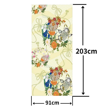 Stylish Fusuma Paper Orihime Carp Torinoko Washi Modern Size
