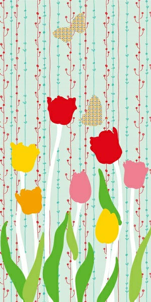 Stylish Fusuma Paper Orihime TULIP Torinoko Washi Modern 