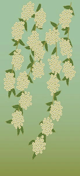 Stylish Fusuma Paper Orihime Spiraea Cantoniensis Torinoko / Washi / Modern